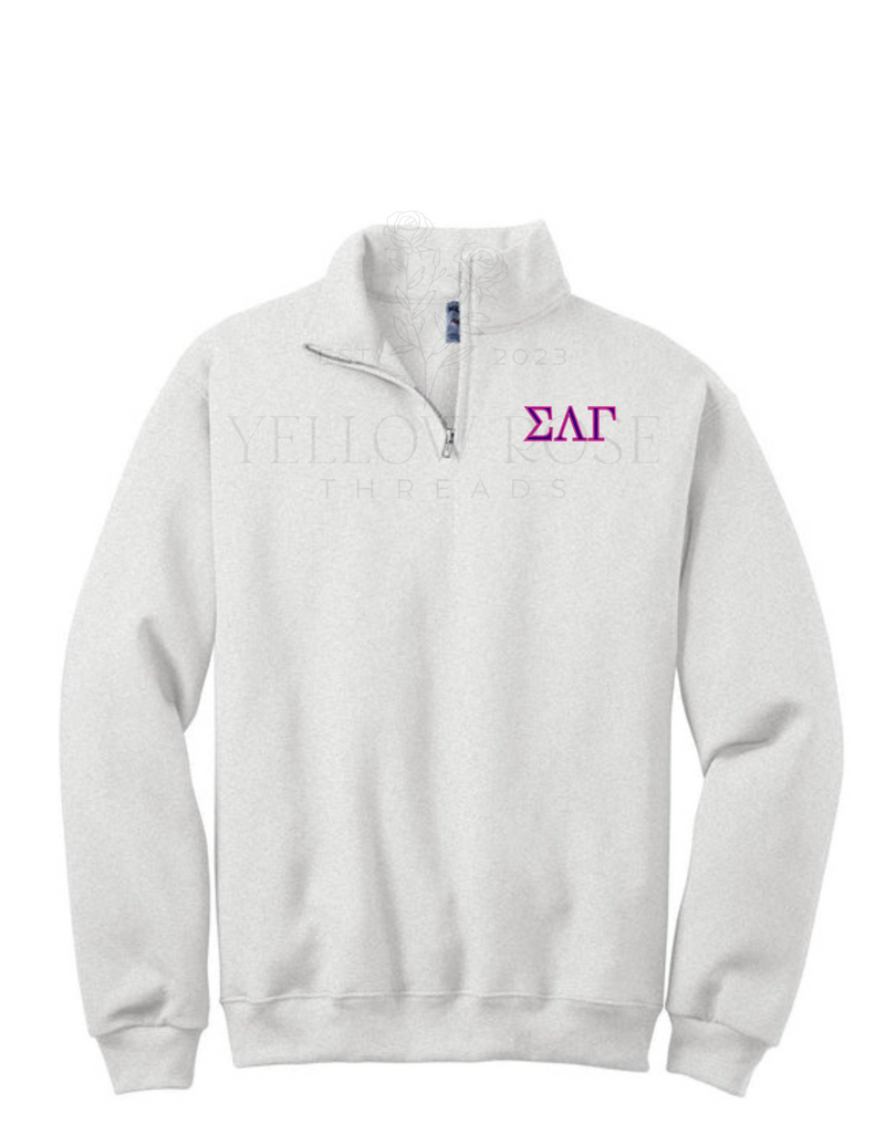 Sigma Lambda Gamma Quarter Zip- Letters