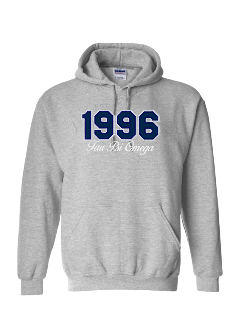 Tau Psi Omega 1996- Gray Hoodie