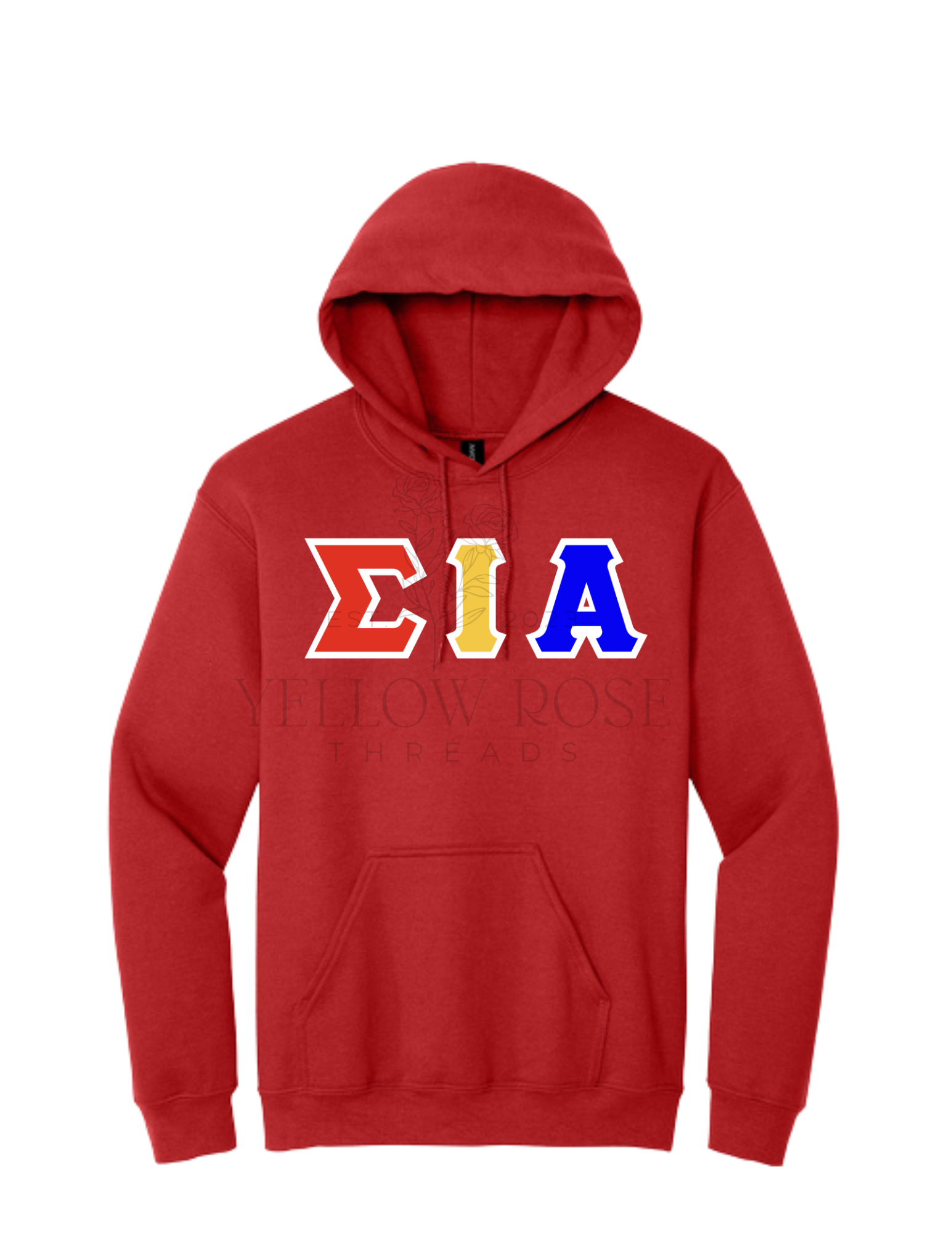 Sigma Iota Alpha Letters- Red Hoodie