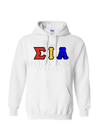 Sigma Iota Alpha Letters- White Hoodie