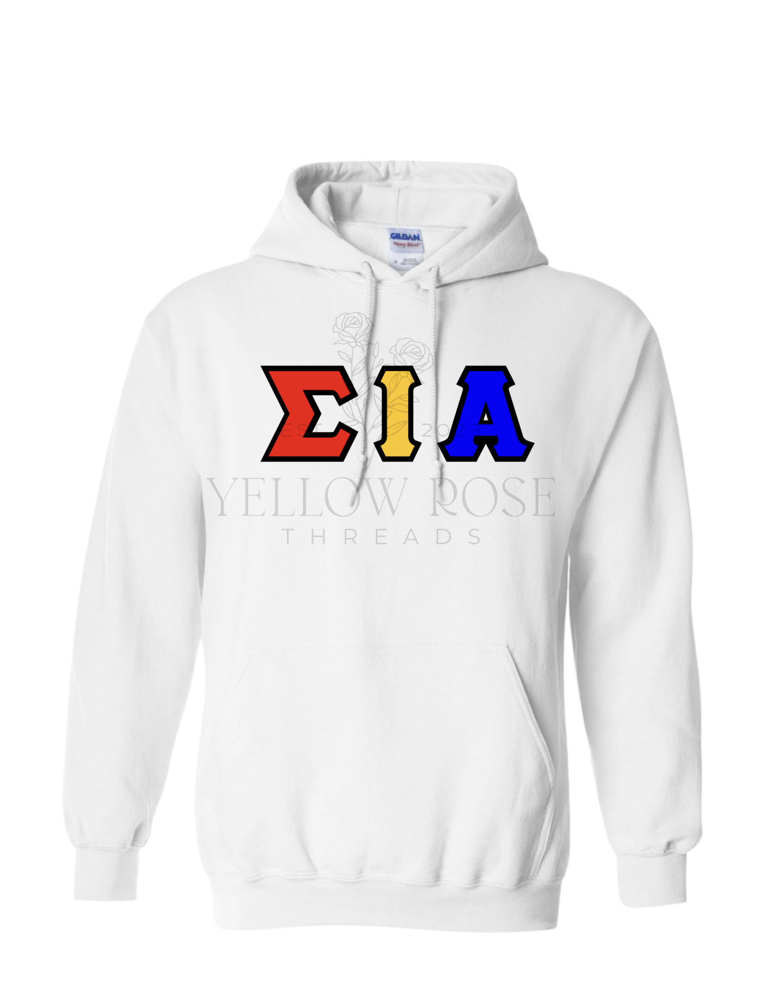 Sigma Iota Alpha Letters- White Hoodie