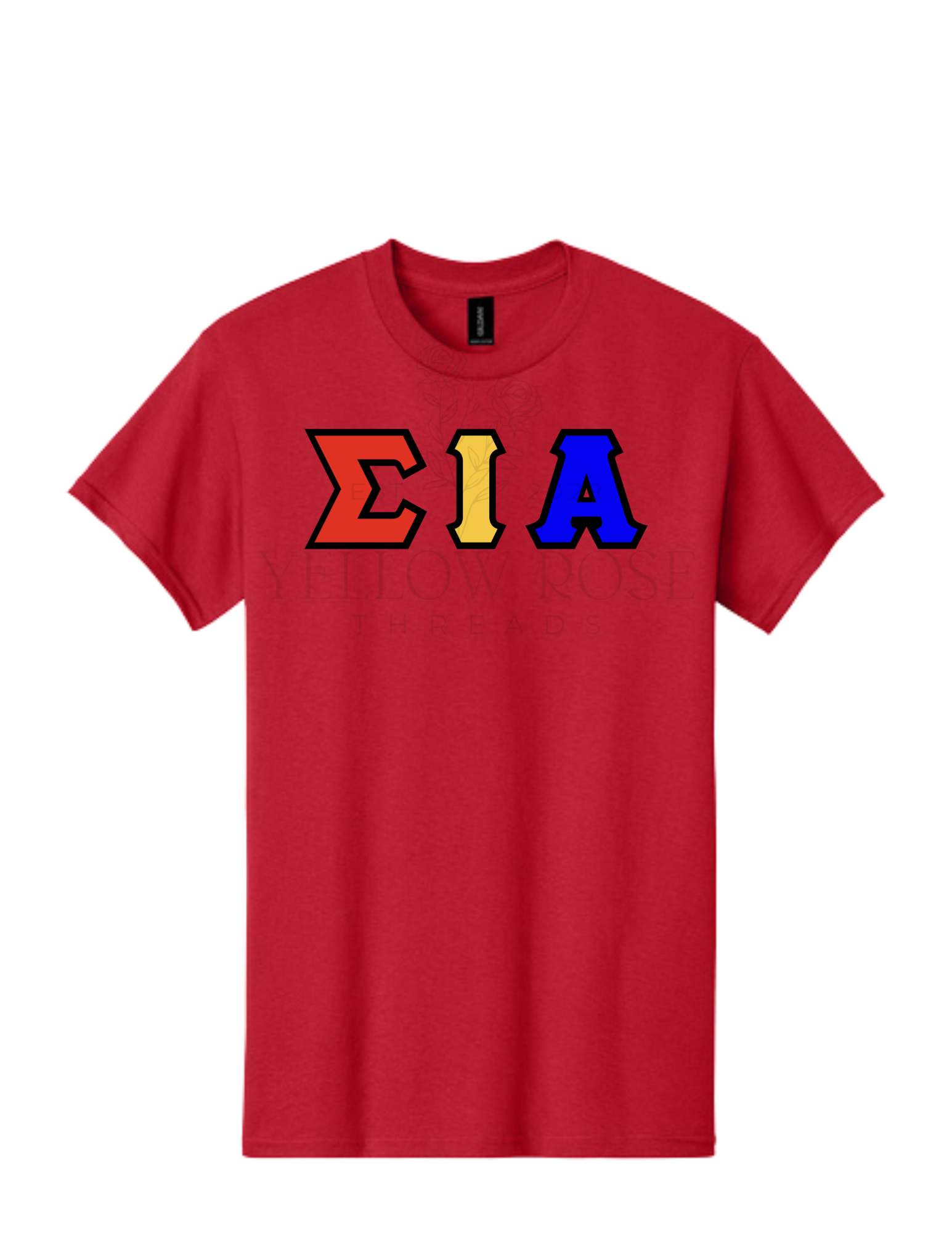 Sigma Iota Alpha Letters- Red T-Shirt