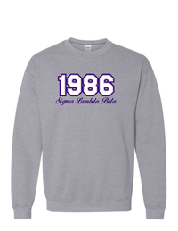 Sigma Lambda Beta 1986- Gray Sweatshirt