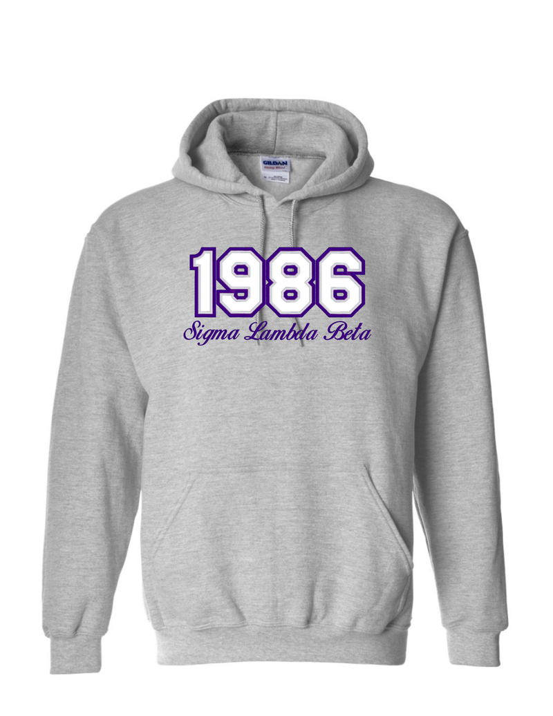 Sigma Lambda Beta 1986- Gray Hoodie
