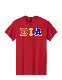 Sigma Iota Alpha Letters- Red T-Shirt