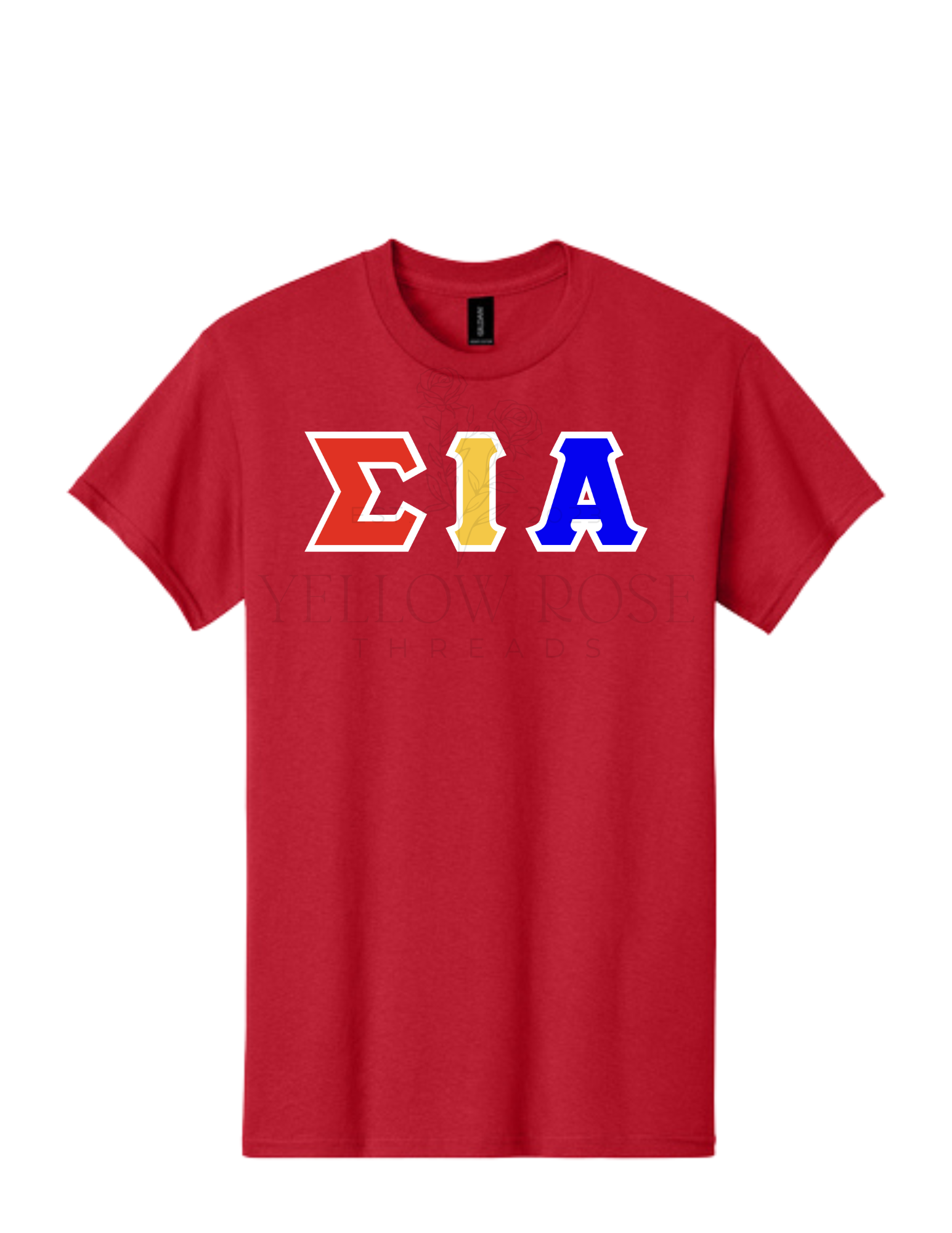 Sigma Iota Alpha Letters- Red T-Shirt