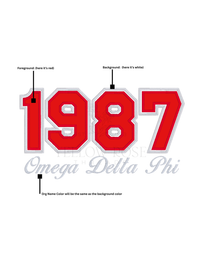 Omega Delta Phi 1987 Gray T-Shirt