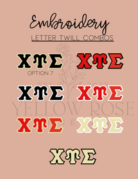 Chi Upsilon Sigma Letters- Red Quarterzip