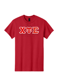 Chi Upsilon Sigma Letters- Red T-Shirt