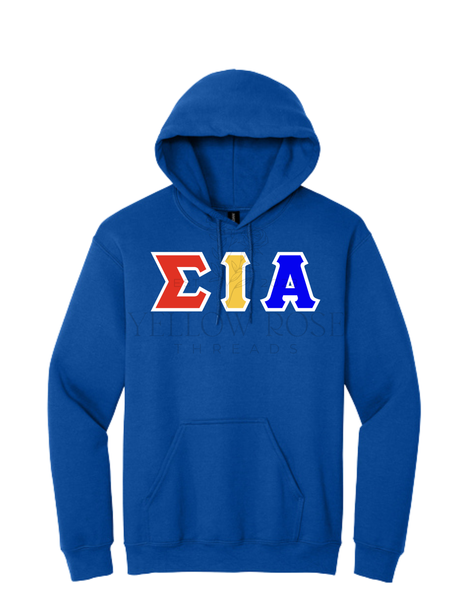 Sigma Iota Alpha Letters- Blue Hoodie