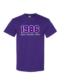 Sigma Lambda Beta 1986- Purple T-Shirt