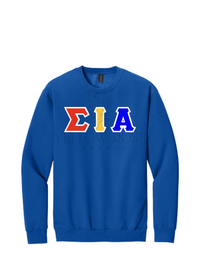 Sigma Iota Alpha Letters- Blue Sweatshirt
