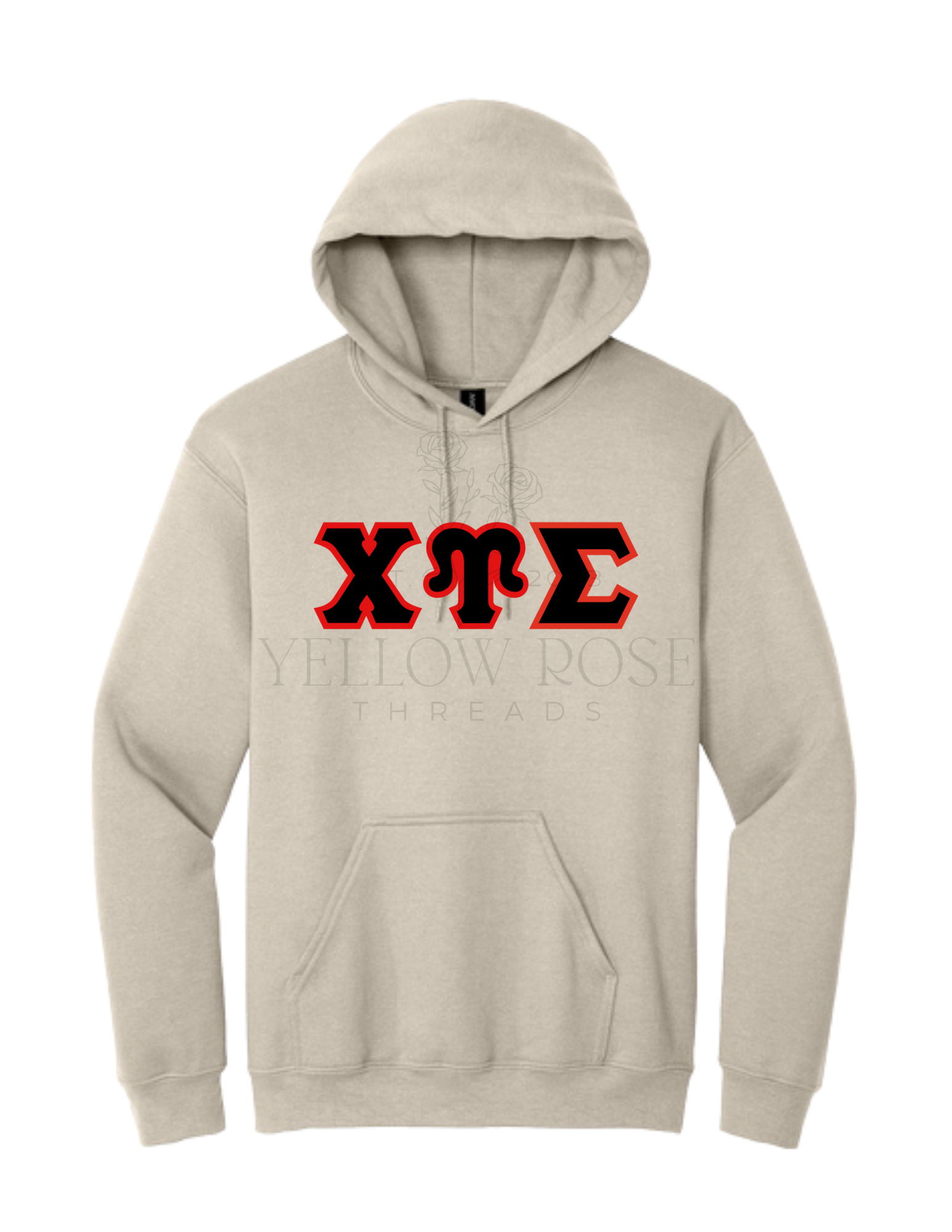 Chi Upsilon Sigma Letters- Sand Hoodie