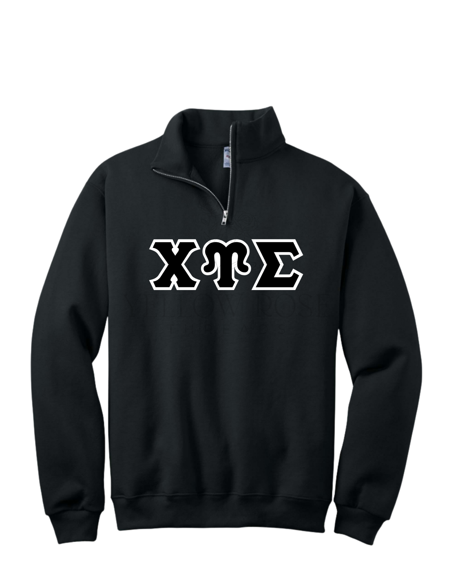 Chi Upsilon Sigma Letters- Black Quarterzip