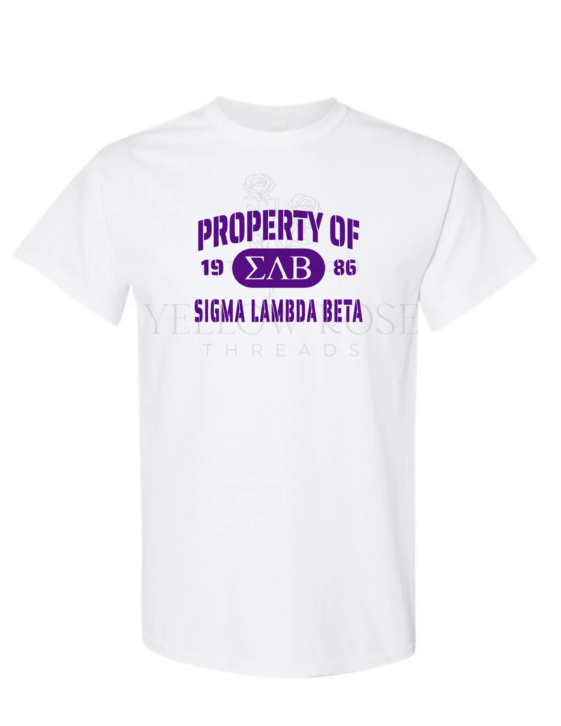 Sigma Lambda Beta Property of T-Shirt