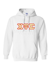 Chi Upsilon Sigma Letters- White Hoodie