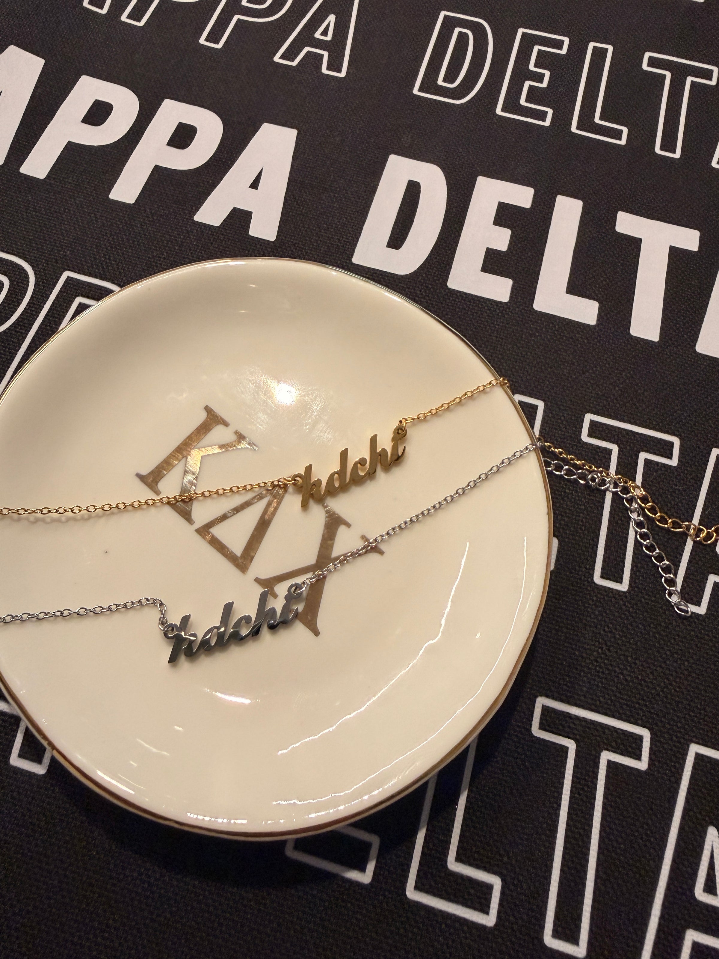 Kappa Delta Chi Old English Necklace