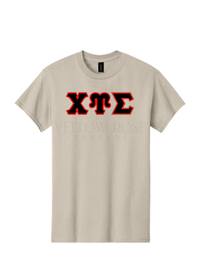 Chi Upsilon Sigma Letters- Sand T-Shirt