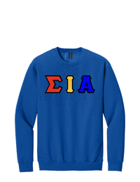 Sigma Iota Alpha Letters- Blue Sweatshirt
