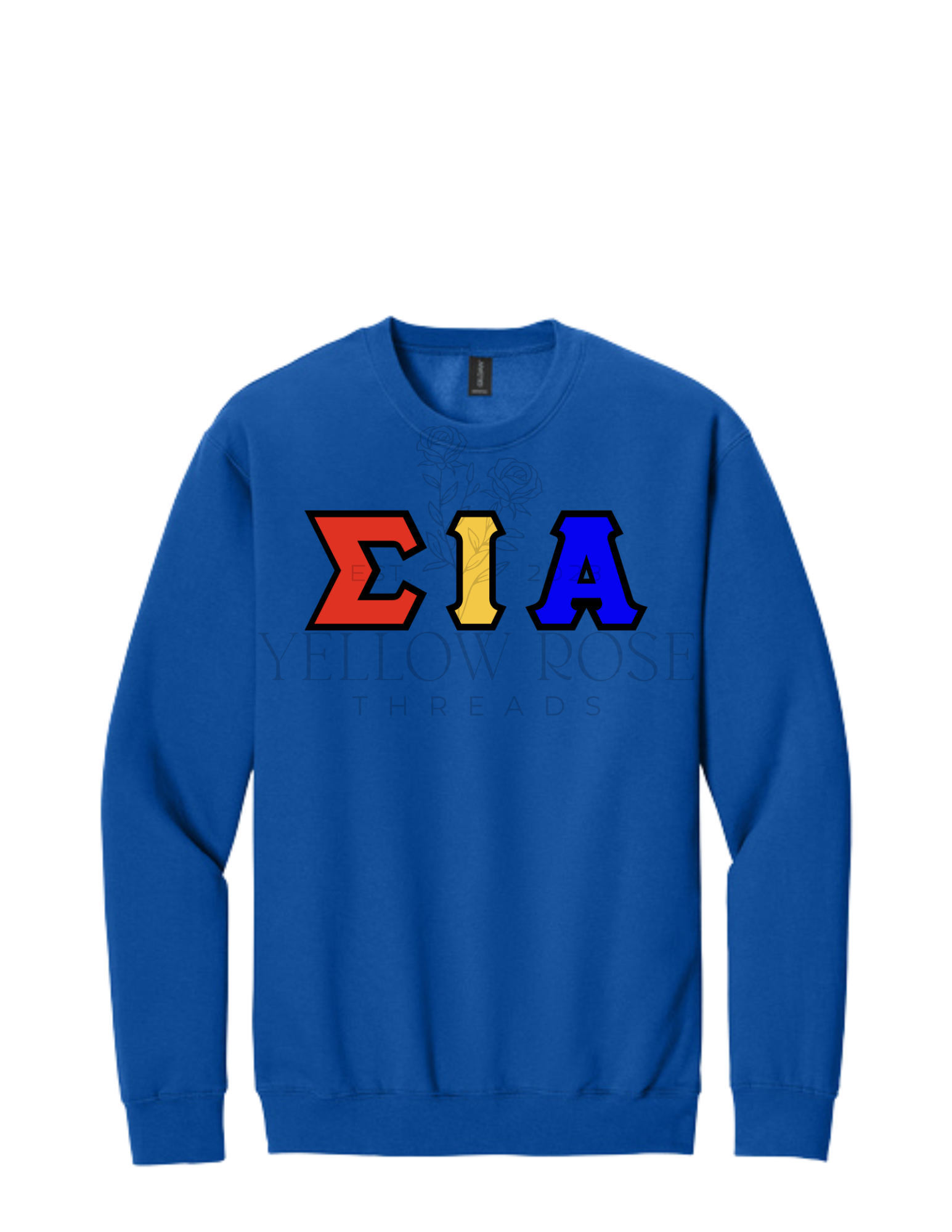 Sigma Iota Alpha Letters- Blue Sweatshirt