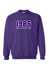 Sigma Lambda Beta 1986- Purple Sweatshirt