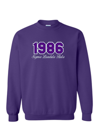 Sigma Lambda Beta 1986- Purple Sweatshirt