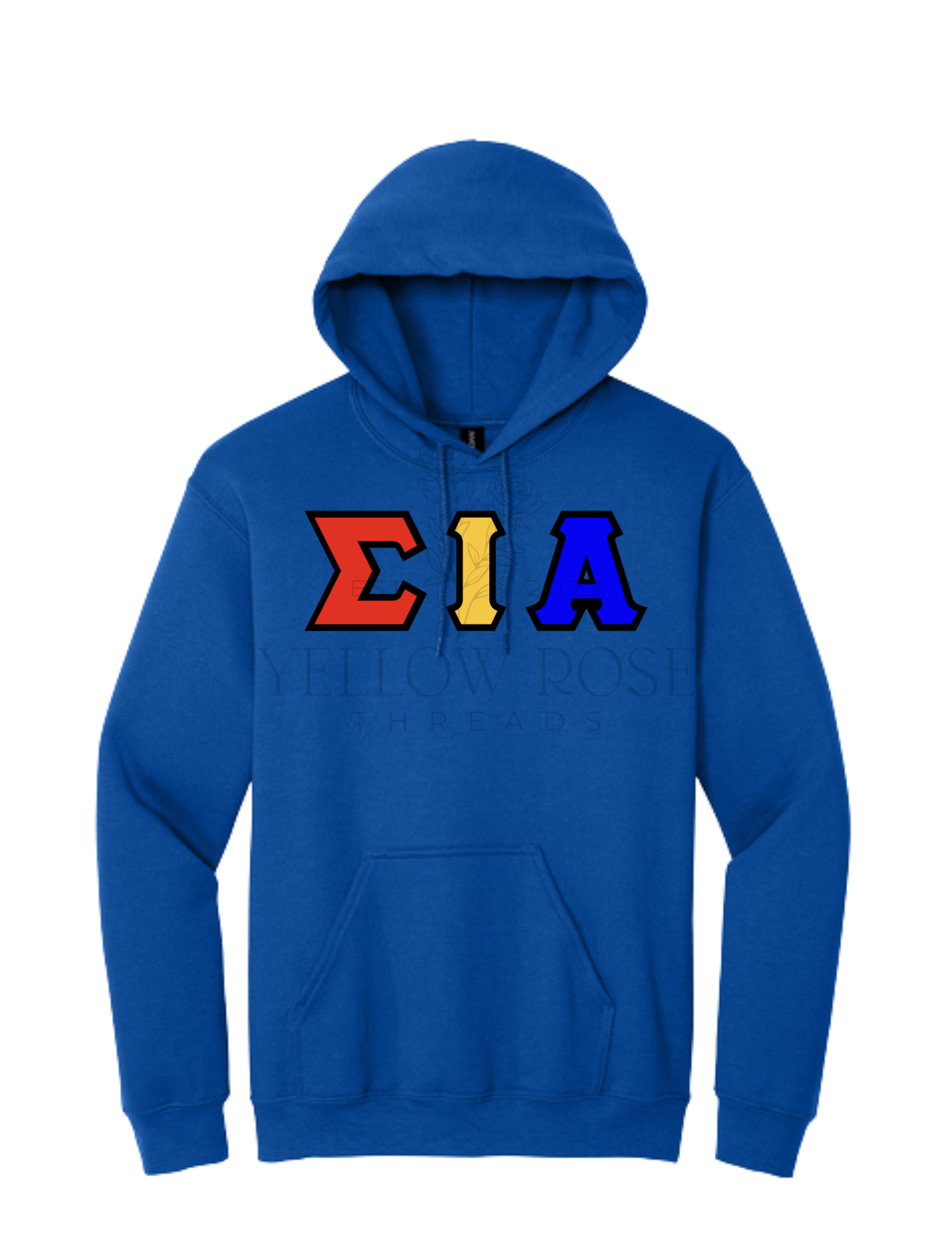 Sigma Iota Alpha Letters- Blue Hoodie