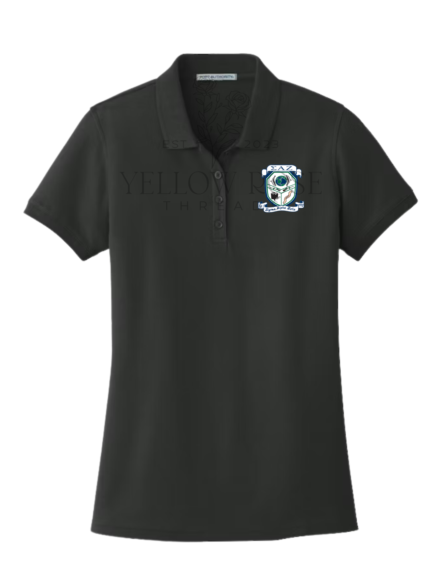 Sigma Alpha Zeta Pique Polo- Shield