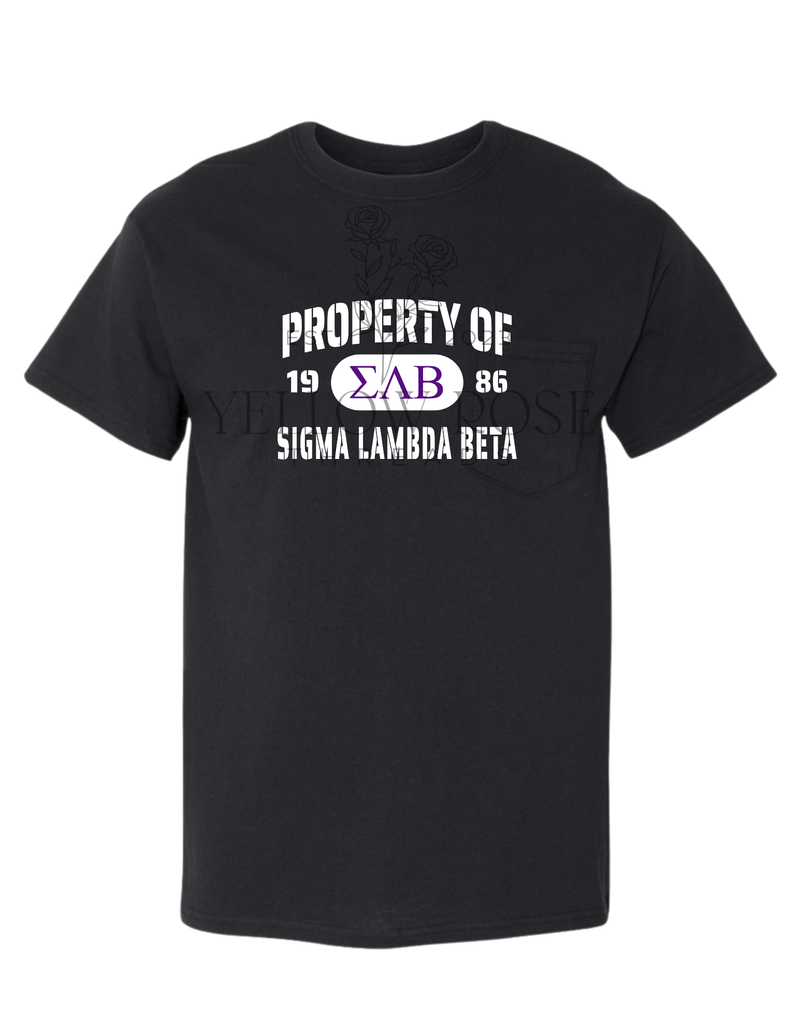 Sigma Lambda Beta Property of T-Shirt