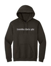 Lambda Theta Phi Old English Hoodie- Brown