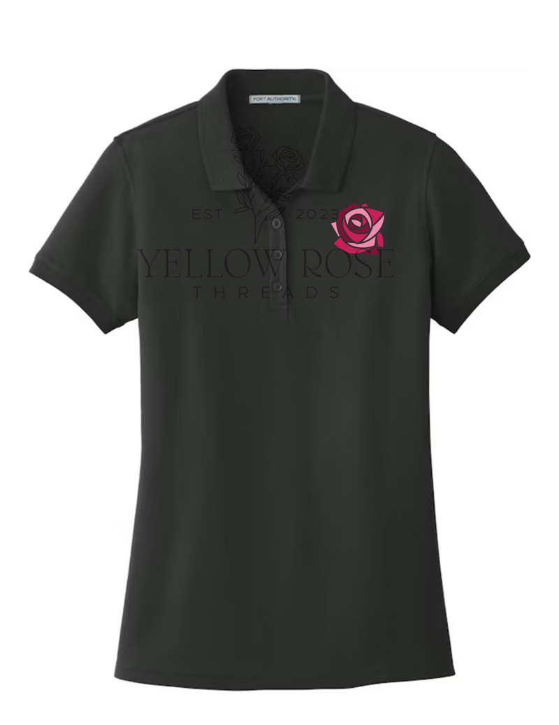 Kappa Delta Chi Pique Polo- Mosaic Rose