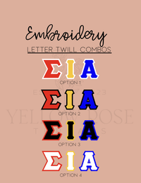 Sigma Iota Alpha Letters- Black Sweatshirt