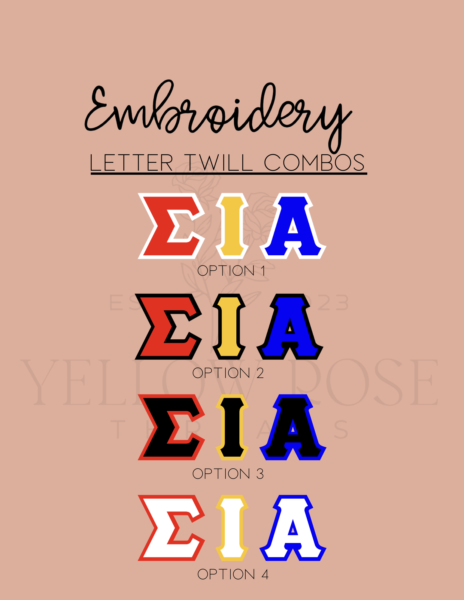 Sigma Iota Alpha Letters- Black Sweatshirt
