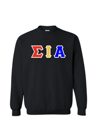 Sigma Iota Alpha Letters- Black Sweatshirt