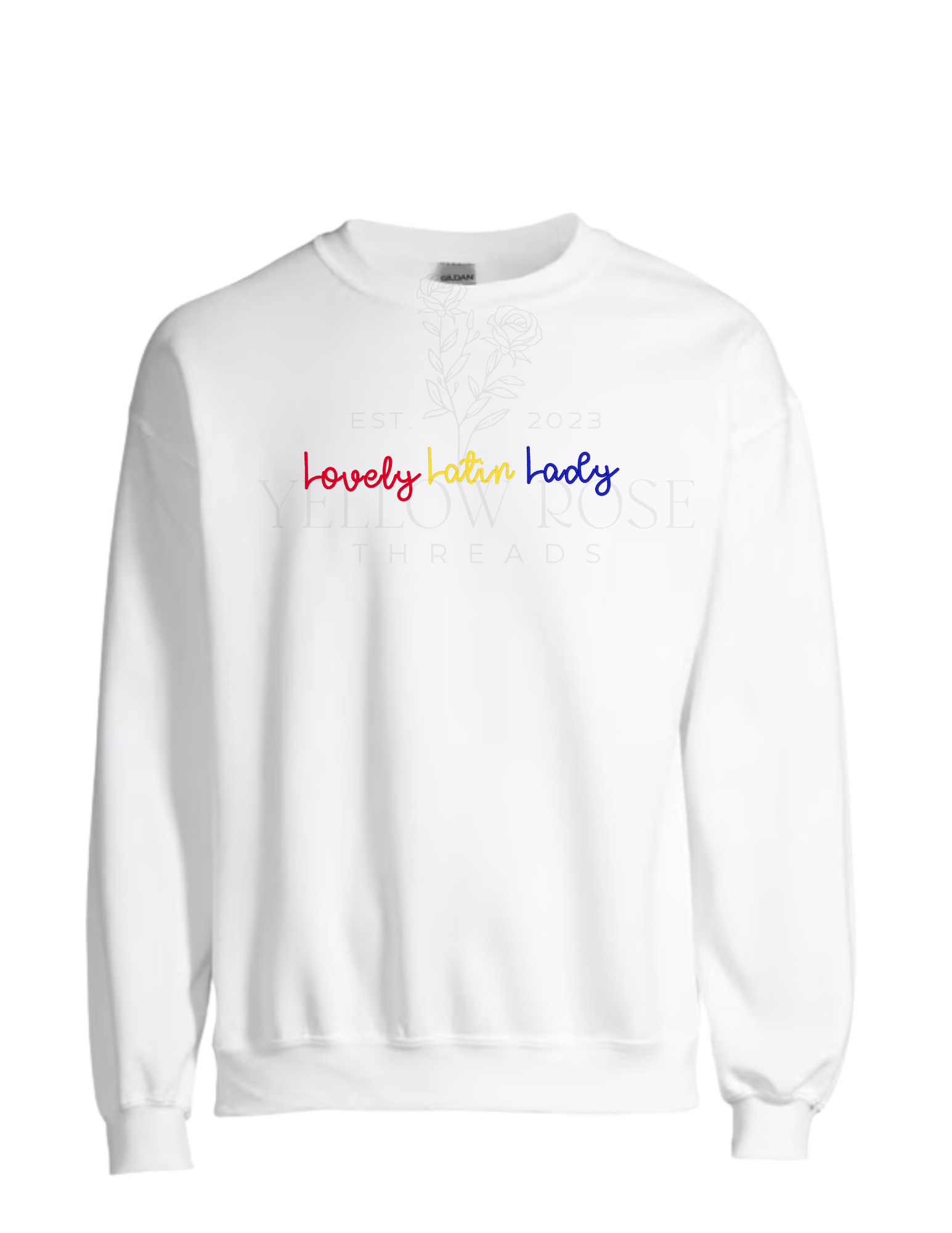 Lovely Latin Lady Sweatshirt- White