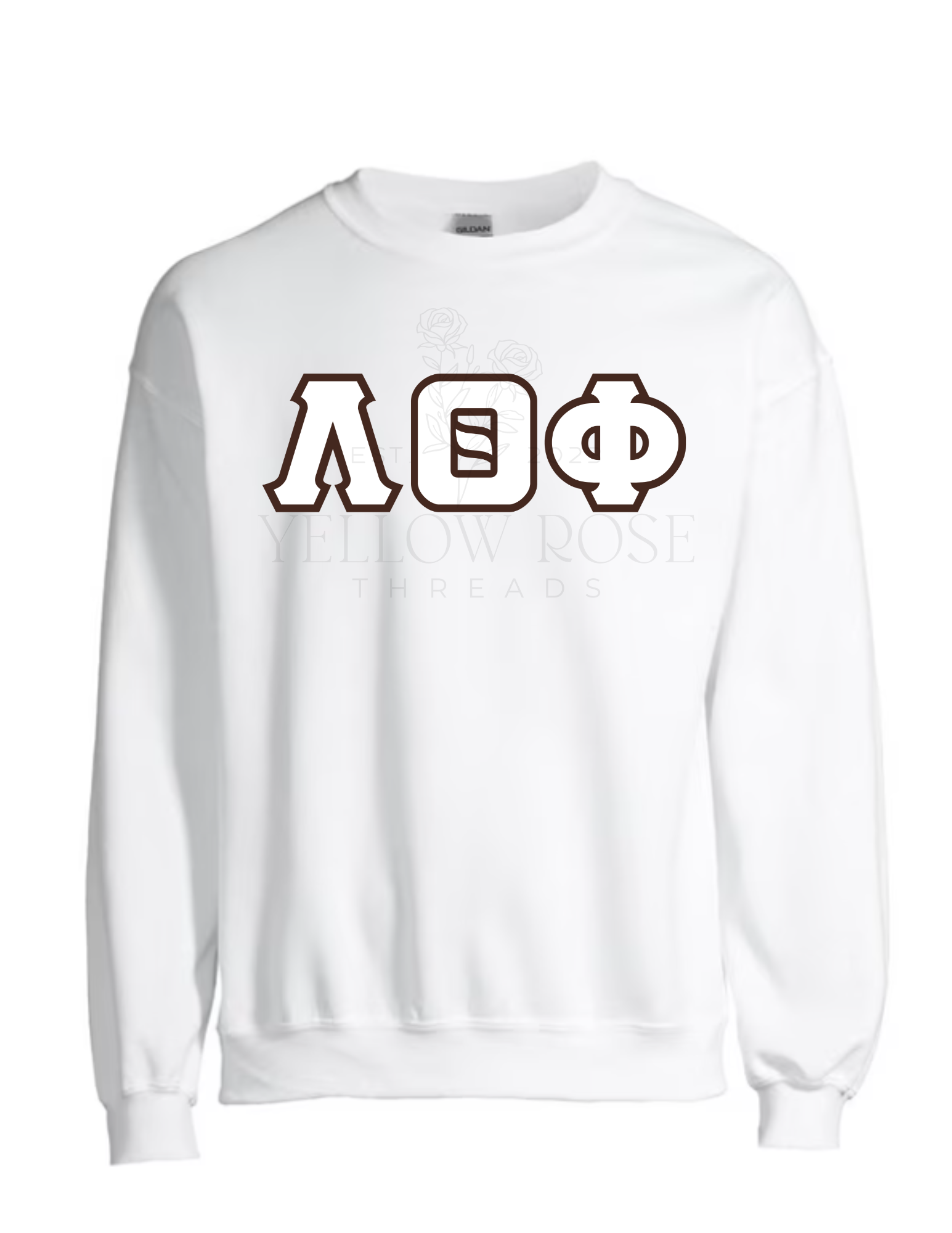 Lambda Theta Phi Letters- White Sweatshirt