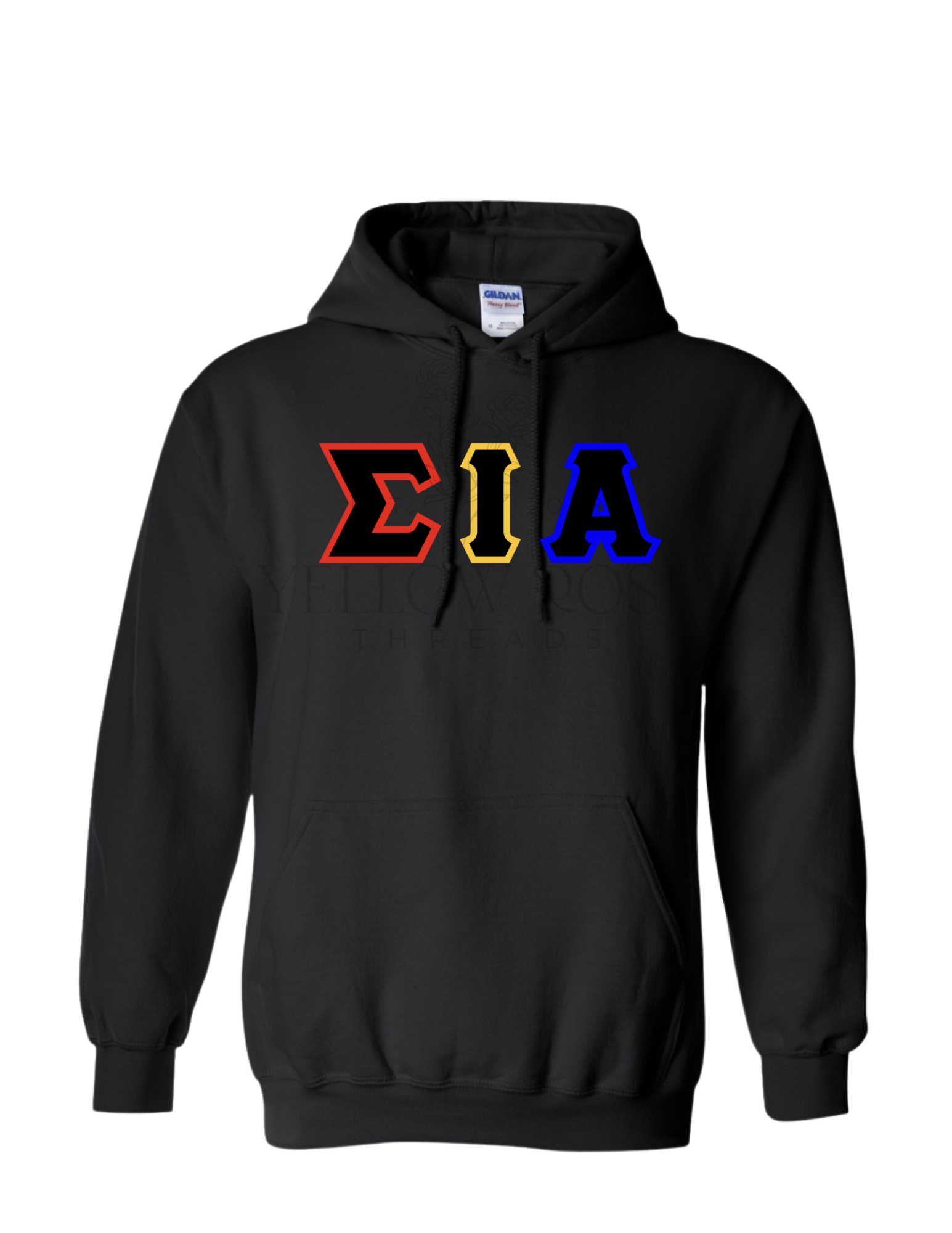 Sigma Iota Alpha Letters- Black Hoodie