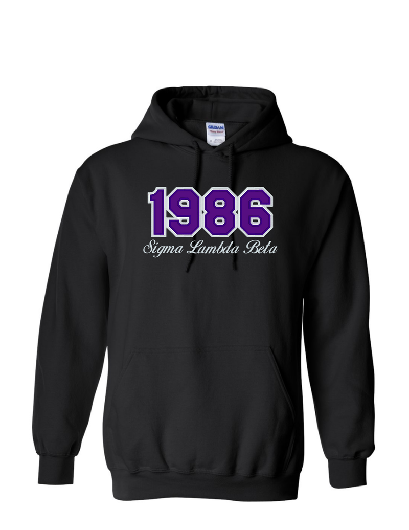 Sigma Lambda Beta 1986- Black Hoodie