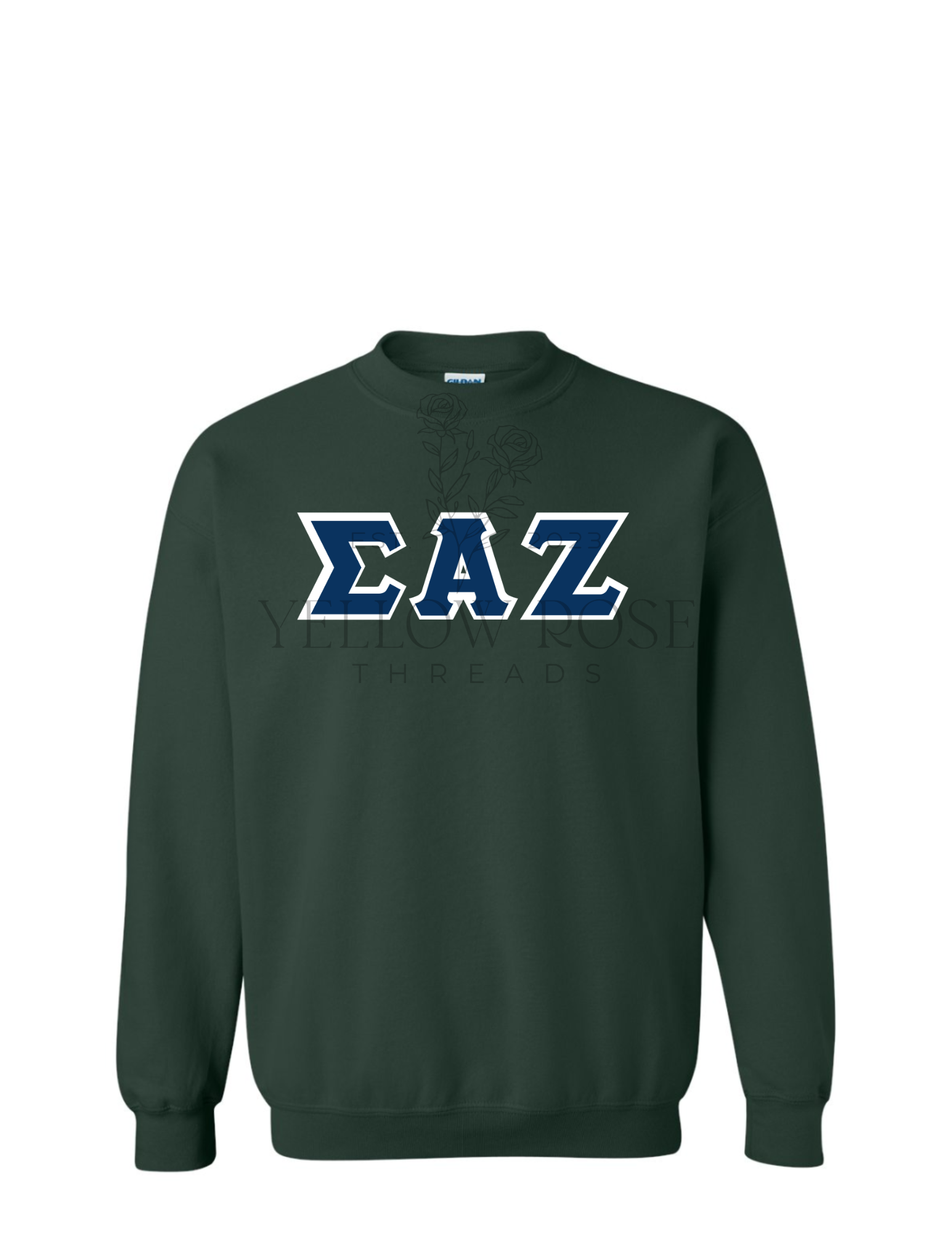 Sigma Alpha Zeta Letters- Forest Green Sweatshirt