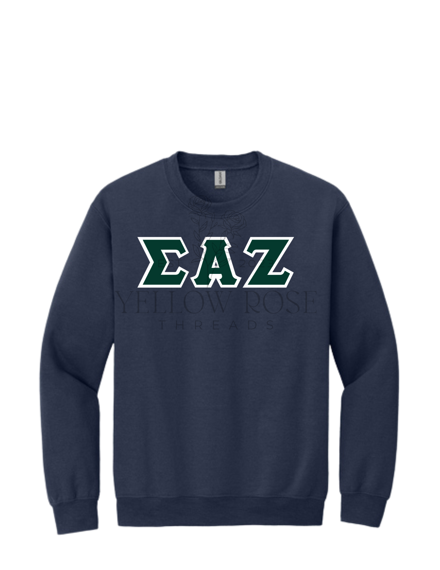Sigma Alpha Zeta Letters- Navy Sweatshirt