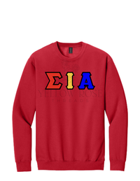 Sigma Iota Alpha Letters- Red Sweatshirt
