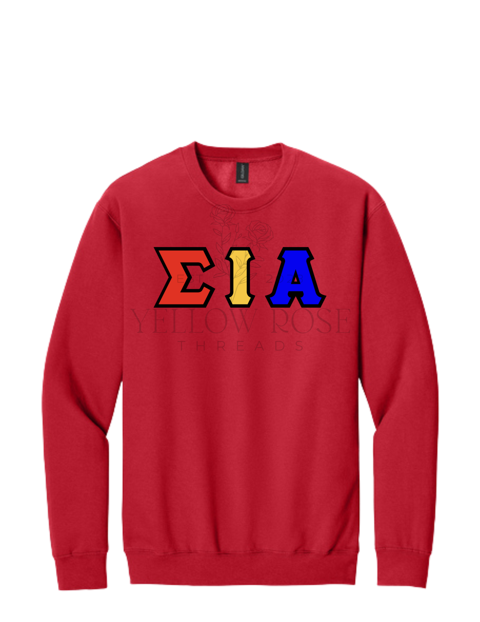 Sigma Iota Alpha Letters- Red Sweatshirt