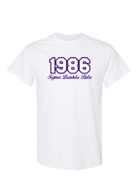 Sigma Lambda Beta 1986- White T-Shirt