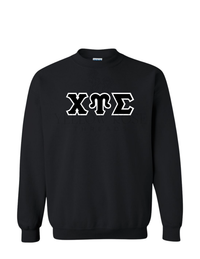 Chi Upsilon Sigma Letters- Black Sweatshirt