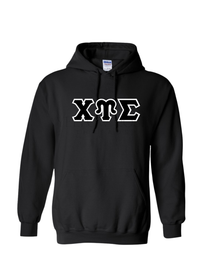 Chi Upsilon Sigma Letters- Black Hoodie