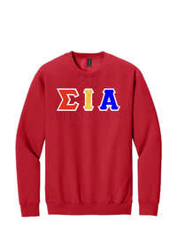 Sigma Iota Alpha Letters- Red Sweatshirt