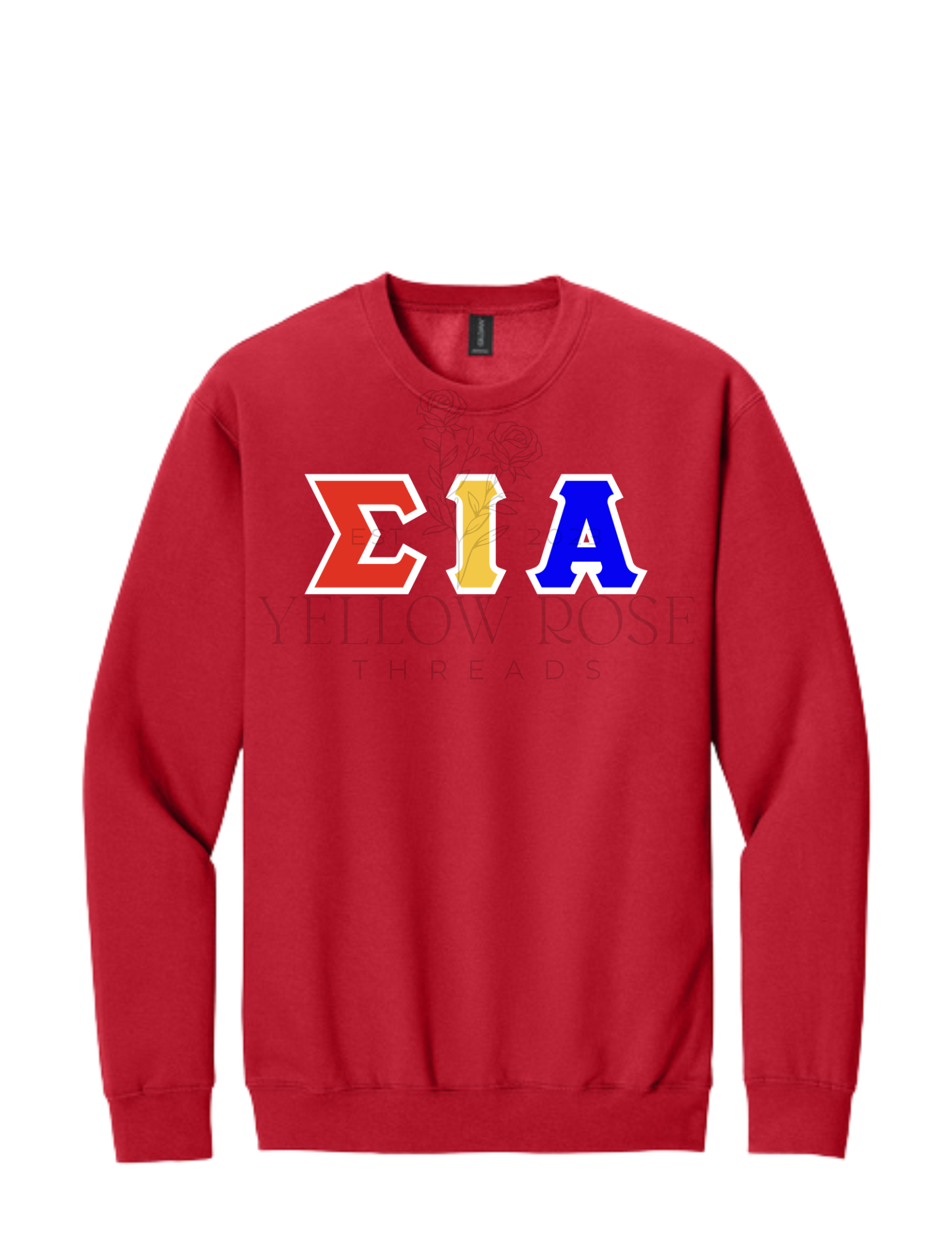 Sigma Iota Alpha Letters- Red Sweatshirt