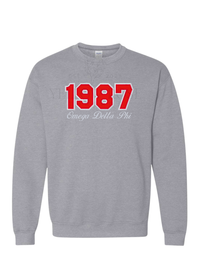 Omega Delta Phi 1987- Gray Sweatshirt