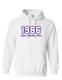 Sigma Lambda Beta 1986- White Hoodie