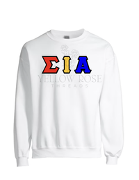 Sigma Iota Alpha Letters- White Sweatshirt